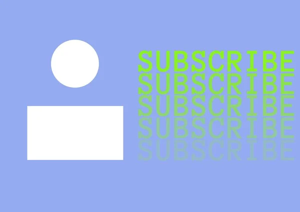 Цифрове Зображення Тексту Підписки Синьому Фоні Концепція Дизайну Шаблонів Соціальних — стокове фото