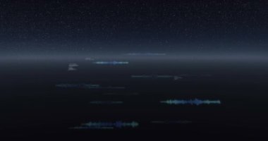 Evren üzerinde veri işleme ve istatistik kaydı animasyonu. dijital arayüz, küresel bağlantı ve dijital olarak oluşturulan iletişim konsepti.