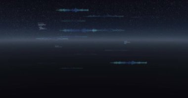 Evren üzerinde veri işleme ve istatistik kaydı animasyonu. dijital arayüz, küresel bağlantı ve dijital olarak oluşturulan iletişim konsepti.