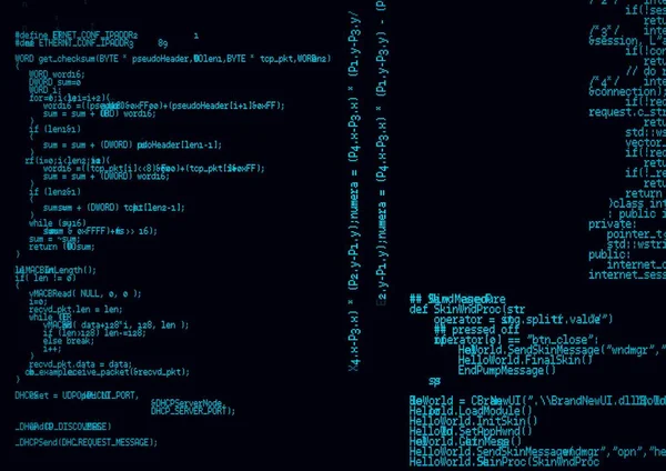 Composición Del Procesamiento Datos Azules Sobre Fondo Negro Concepto Ciberseguridad —  Fotos de Stock