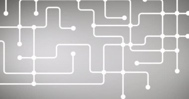 Animation of network of connections on light background. global technology, digital interface, connection and networking concept digitally generated video.