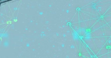 Globe of network of connection spinning against computer data processing. global networking and computing technology.