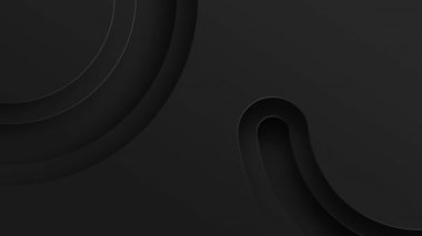 Siyah arkaplandaki soyut şekillere karşı teşekkür metninin dijital animasyonu. bilgisayar arayüzü ve video oyunu kavramı