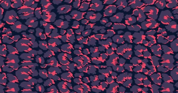 Animation Numérique Traînées Lumière Rouge Sur Une Texture Imprimée Léopard — Video