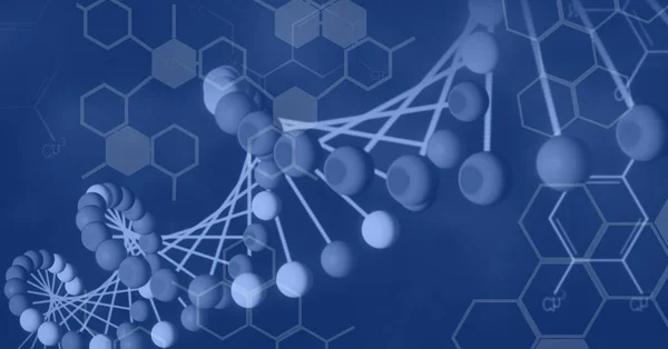 Imagen Generada Digitalmente Estructura Del Adn Estructuras Químicas Contra Fondo —  Fotos de Stock