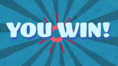 Radyal mavi arkaplana karşı yazıyı dijital animasyonla kazan. bilgisayar arayüzü ve video oyunu kavramı