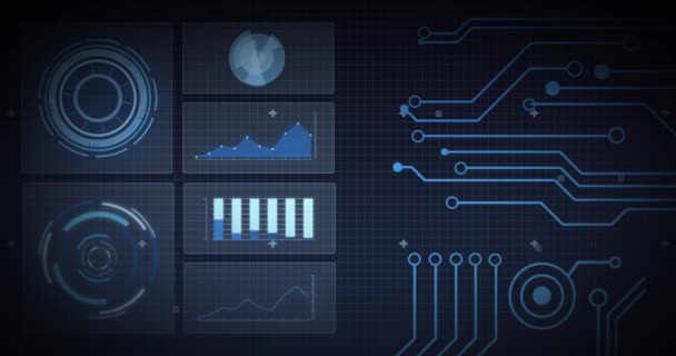 Animación Del Escaneo Del Alcance Los Elementos Del Procesador Procesamiento — Vídeo de stock