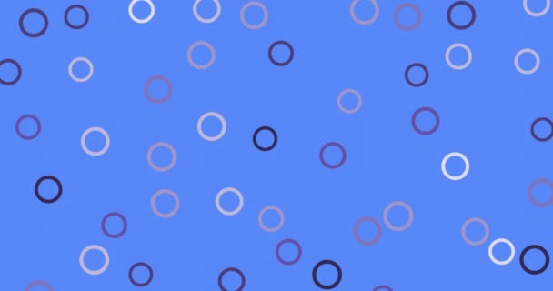 Animation Numérique Multiples Formes Circulaires Grises Sur Fond Bleu Illustrations — Video