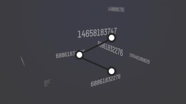 Animación Digital Del Icono Compartir Contra Múltiples Números Cambiantes Fondo — Vídeos de Stock