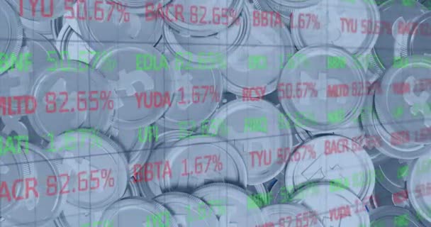 Animación Del Procesamiento Datos Financieros Sobre Monedas Libras Esterlinas Finanzas — Vídeo de stock