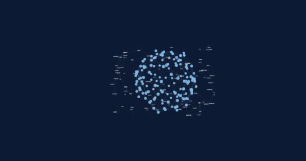 Animatie Van Het Netwerk Van Verbindingen Met Pictogrammen Vormen Globe — Stockvideo