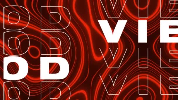 Digital Animation Good Vibes Text Red Topography Black Background Computer — Stock Video