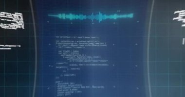 Parlak arayüzlü 6G metin animasyonu ve siyah arkaplan üzerinde hareket eden bilgi. iletişim teknolojisi dijital arayüz kavramı, dijital olarak oluşturulmuş video.