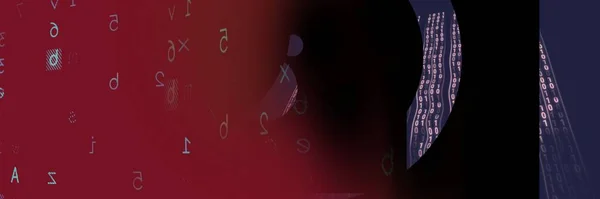 Обработка Двух Компьютерных Кодов Черном Градиентном Фоне Концепция Программирования Сгенерированное — стоковое фото