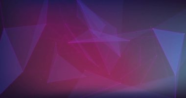 Pembe arka planda dönen bağlantı ağının animasyonu. küresel bağlantılar, teknoloji ve dijital arayüz konsepti dijital olarak oluşturulmuş video.