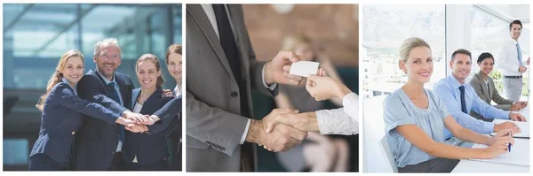 Colegas Negócios Interagindo Entre Mãos Escritório Xadrez Escritório Fundo — Fotografia de Stock