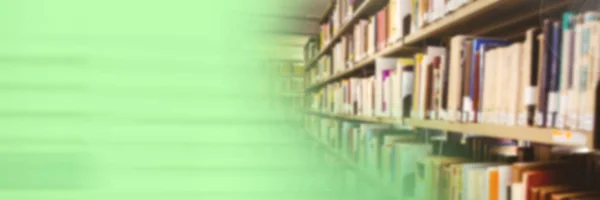 Zöld Átmeneti Terület Mellett Könyvtár Könyvespolc Iskolai Oktatási Koncepciók Digitálisan — Stock Fotó