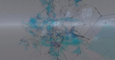 Dijital ekranda tarayan bağlantı ve dürbün ağının animasyonu. küresel bağlantılar, veri işleme ve dijital arayüz konsepti dijital olarak oluşturulmuş video.