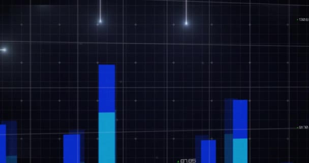 Dünya Haritası Üzerinde Veri Işleme Animasyonu Küresel Bağlantılar Veri Işleme — Stok video