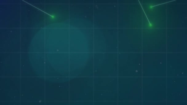 Animation du réseau de connexions sur le réseau. Connexions globales, traitement des données et concept d'interface numérique vidéo générée numériquement.