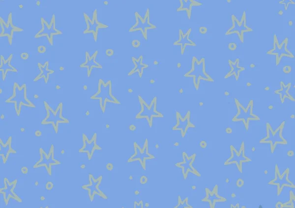 Digital Erzeugtes Bild Mehrerer Gelber Sterne Vor Blauem Hintergrund Abstrakte — Stockfoto