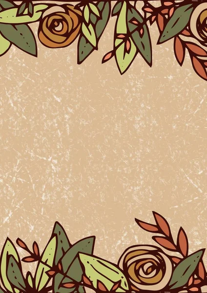 Digitálisan Generált Kép Virágos Design Ellen Karcolás Hatása Textúra Narancs — Stock Fotó