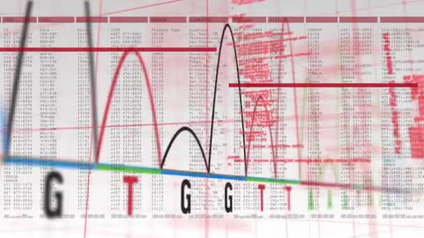 Animación Digital Del Monitor Frecuencia Cardíaca Contra Procesamiento Datos Interfaz — Vídeos de Stock