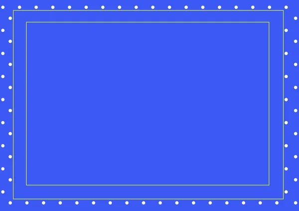 Illustratie Van Frame Stippen Met Kopieerruimte Blauwe Achtergrond Schrijfruimte Kleurconcept — Stockfoto