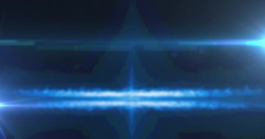 Parlak mavi arka planda basketbolcu animasyonu. Spor ve yarışma konsepti dijital olarak oluşturulmuş video.