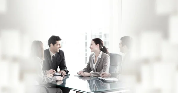 Samenstelling Van Witte Pleinen Boven Zakenlieden Functie Mondiaal Bedrijfs Financierings — Stockfoto