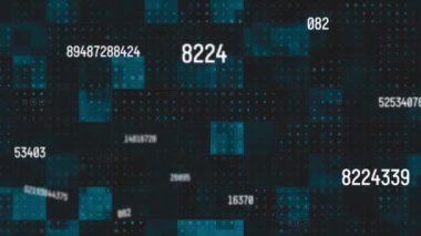 Siyah arka planda bilimsel veri işleme animasyonu. küresel bilim, teknoloji ve dijital arayüz kavramı dijital olarak oluşturulmuş video.