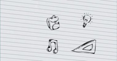 Klasik konuşma balonunda büyük satış metninin animasyonu ve beyaz kağıt arka planda hüküm sürmesi. Retro perakende ve tasarruf konsepti dijital olarak oluşturulmuş video.