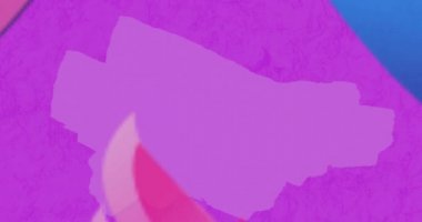 Mor arkaplan üzerindeki çiçek deseninde% 20 'lik pembe çizgi. Retro perakende, alışveriş ve tasarruf konsepti dijital olarak oluşturulmuş video.