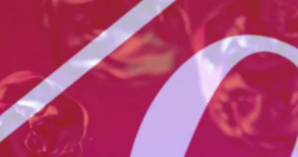 Анімація Символів Продажу Червоних Кубиках Фіолетовому Фоні Концепція Покупок Роздрібної — стокове відео