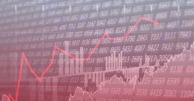 Borsa değerleri üzerinden finansal veri işleme bileşimi. küresel finans ve ticari başarı kavramı dijital olarak oluşturulmuş görüntü.