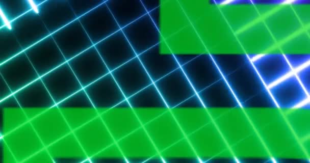 Animazione Cyber Lunedì Testo Verde Neon Sfondo Rete Luminosa Neon — Video Stock