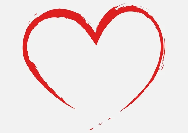 Ілюстрація Контуру Червоного Серця Копіювання Простору Рожевому Фоні День Валентина — стокове фото