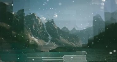 Sosyal medya simgelerine sahip birden fazla konuşma balonu ve dağ manzarasına karşı artan sayıda konuşma. Sosyal medya ağı ve teknoloji