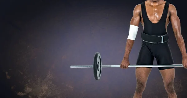 아프리카 미국인 남성의 부분에 복제품 공간으로 올린다 스포츠 활동적 라이프 — 스톡 사진