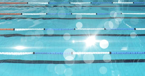 Composizione Acqua Pulita Piscina Sfocatura Chiara Sport Fitness Stile Vita — Foto Stock