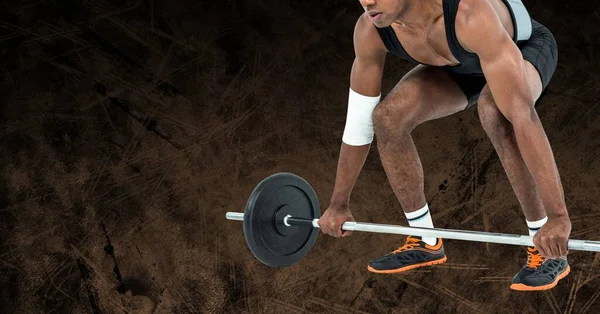 아프리카 미국인 남자의 공간으로 올린다 스포츠 활동적 라이프 스타일 디지털 — 스톡 사진