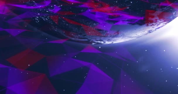 Анімація Тексту Всьому Світу Мережа Єднань Фіолетовому Фоні Глобальні Мережі — стокове відео