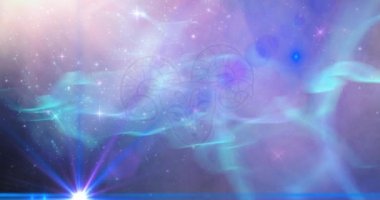 Yıldız burcunun bileşimi yıldızlı mavi gökyüzünün üzerinde. yıldız falı ve burç işareti konsepti dijital olarak oluşturuldu.