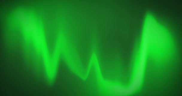 Animation Numérique Des Ondes Moniteur Fréquence Cardiaque Vert Sur Fond — Video