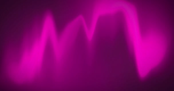 紫色の心拍数のデジタルアニメーションは 黒の背景に波を監視します 医療技術の背景にある概念 — ストック動画