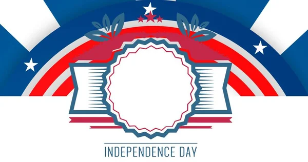 Composición Del Texto Del Día Independencia Estrellas Rayas Bandera Americana — Foto de Stock