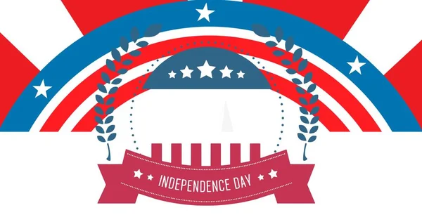 Composition Independence Day Text Stars Stripes American Flag Patriotism Celebration — Foto de Stock