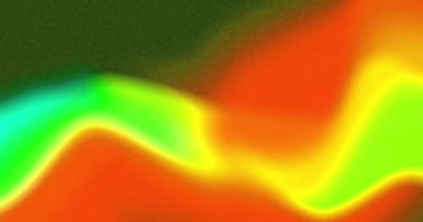 Yavaş hareket eden parlak kırmızı, yeşil, sarı ve siyah organik yapışkan formların animasyonu. renk, hareket ve değişim konsepti, dijital olarak oluşturulmuş video.