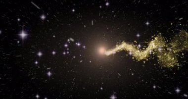 Hilal ay ve yıldız arkaplanlı cami içeren bayram mübarek metninin animasyonu. İslam, gelenek ve din konsepti dijital olarak oluşturulmuş video.