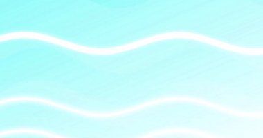 Soluk mavi arkaplanda yavaşça hareket eden beyaz dalgalı çizgilerin animasyonu. Enerji, hareket ve değişim konsepti, dijital olarak oluşturulmuş video.